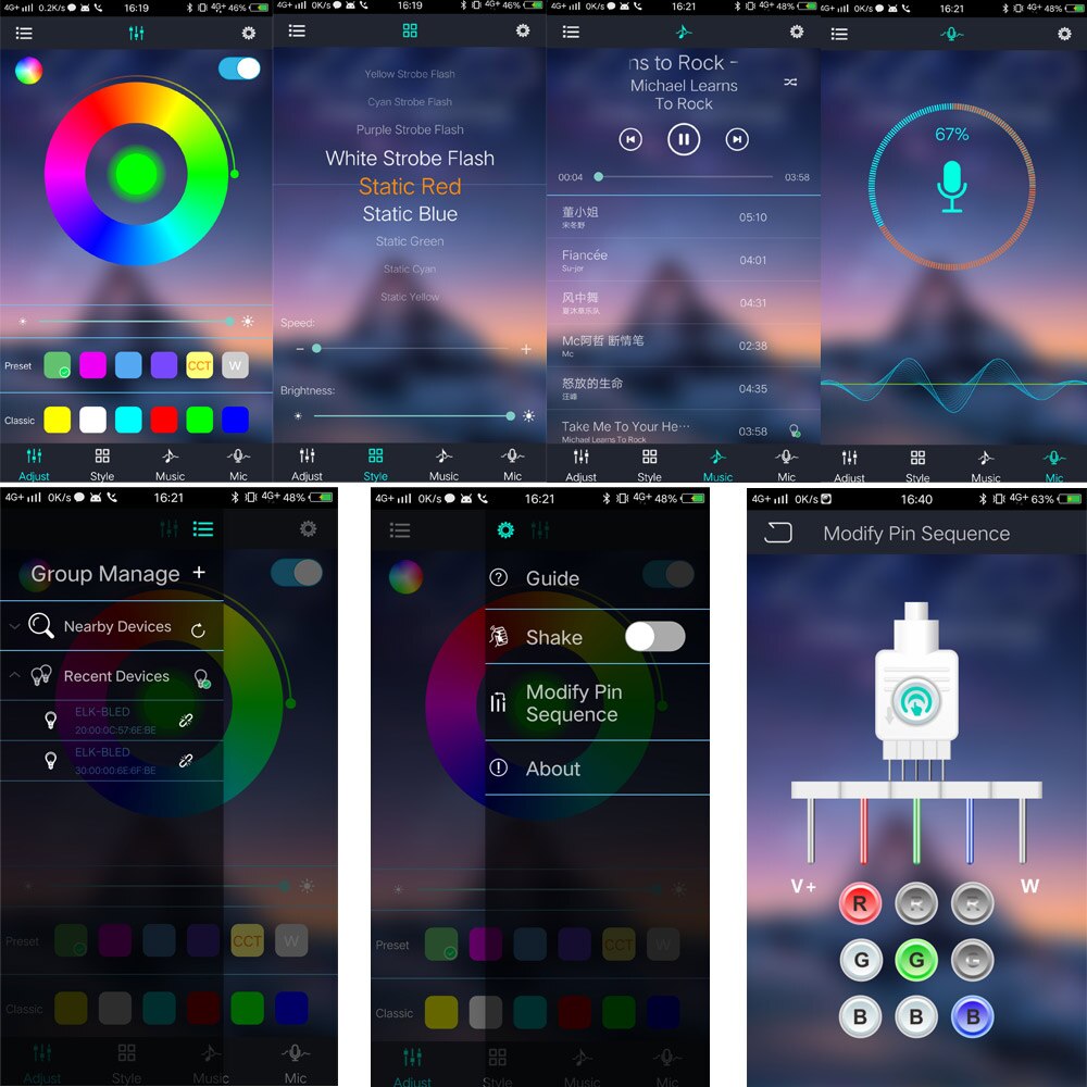 Bluetooth LED Controller RGB USB IOS Android Phone 5V 12V 24V Mini APP Smart Wireless IR 24 Key Remote Controller for LED Strip