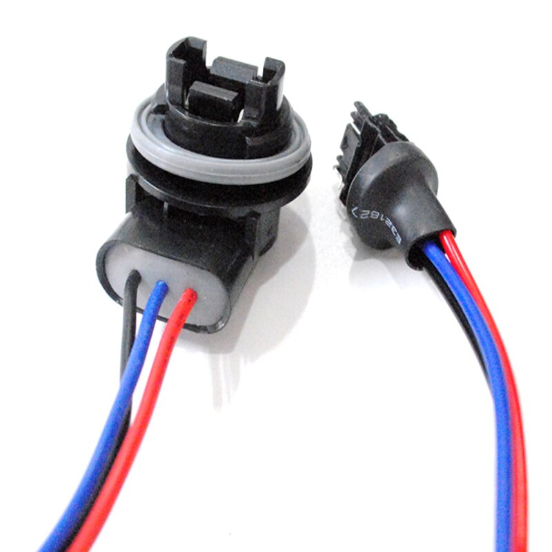 2 Pcs 3157 LED Light Bulb Aviso Decoder Carga Resistor Erro de Soquete Livre