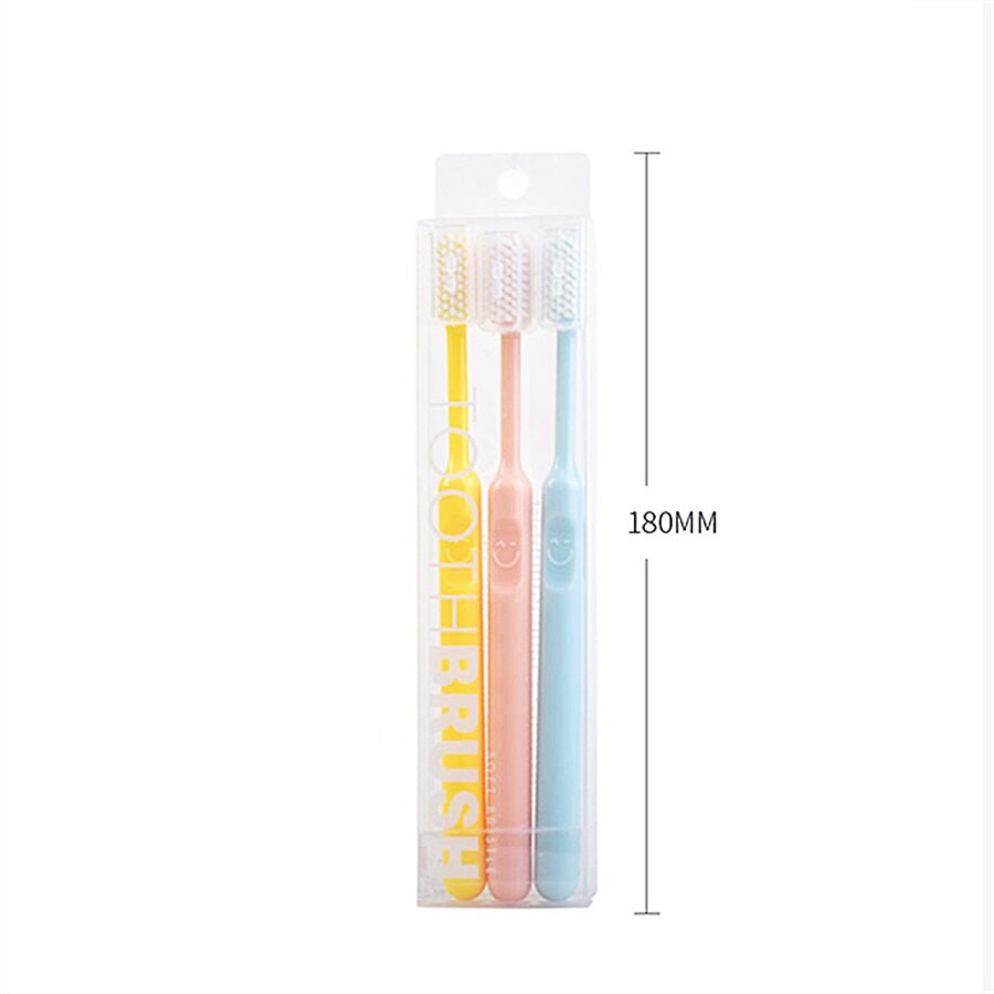 Nano brosse à dents à poils souples, salle de bain, antibactérien, super fin, hygiène buccale, manuel, 0.12mm, 3 pièces