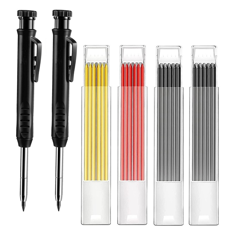 Effen Timmerman Potloden 2 Timmerman Potloden 24 Vulpotlood Refill Bouw Houtbewerking Marker Voor Architect: Yellow