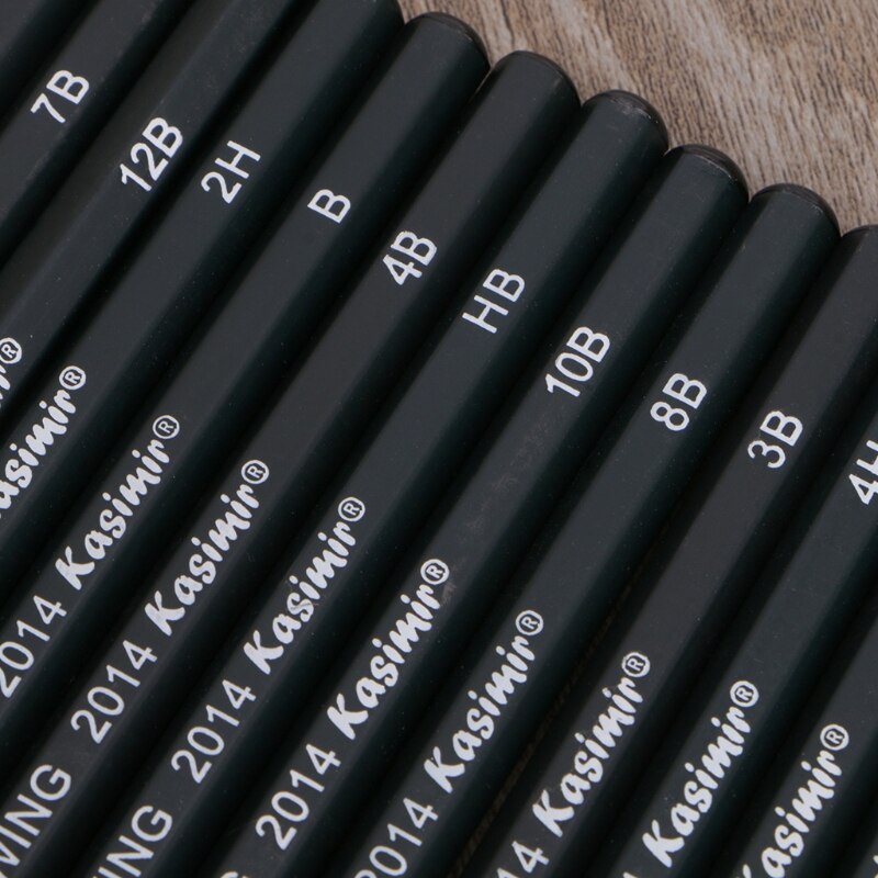 Drawing Pencils 14pcs/set 12B 10B 8B 7B 6B 5B 4B 3B 2B B HB 2H 4H