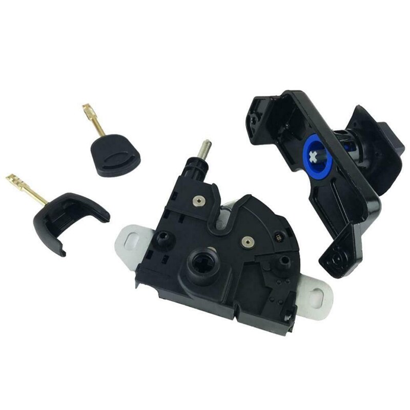 Black Bonnet Hood Catch Latch For 2 Keys For Ford Transit Mk7 06-11 1476762: Default Title