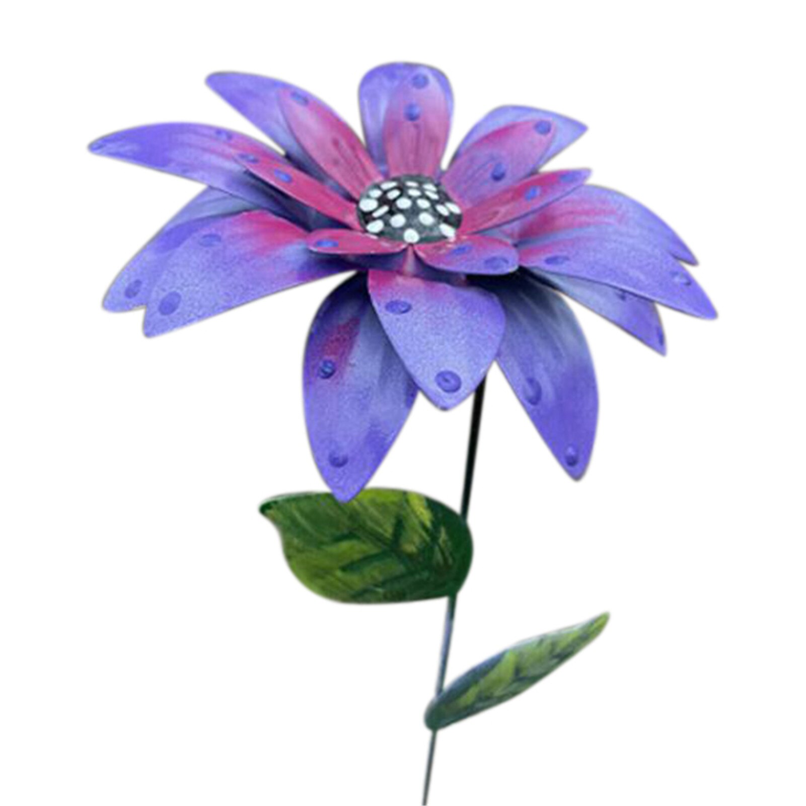 Metal Flower Garden Decor Metal Flower Art Garden Stakes DIY Craft Wreath Flower Jardineria Decoracion Yard Garden Decor: Purple