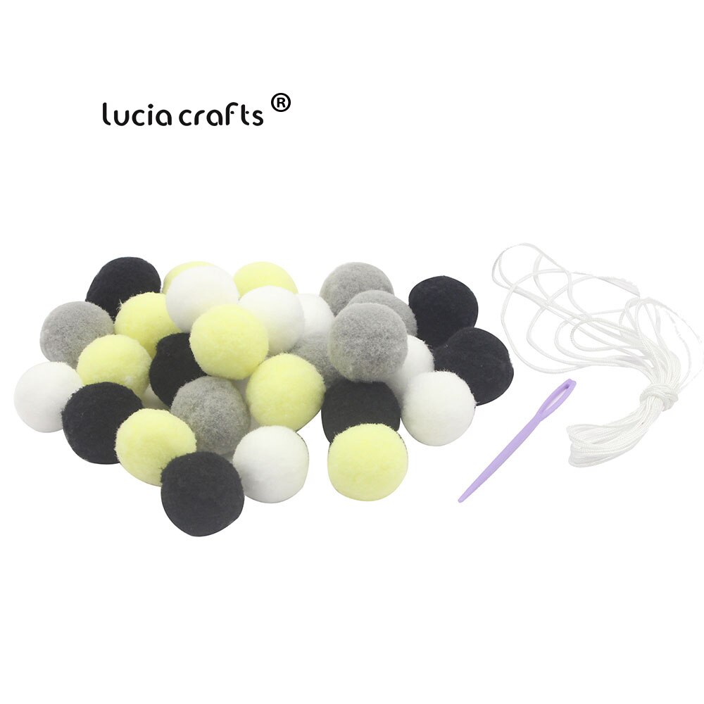 Lucia crafts Approx 30 pcs/lot Wool Felt Balls Nordic Style DIY Kids Room Decoration Hanging on Wall Pom Poms Props J1006: Color 6