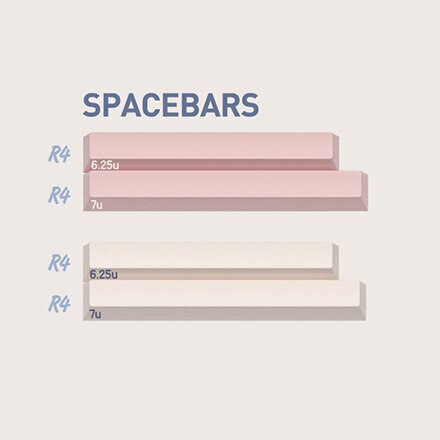 DOMIKEY Zero-G Studio Cherry Profile Keycaps For Mechanical Keyboard Double-Shot Triple-Shot PBT Keycap For GH60 GK64 RK87: Spacebars