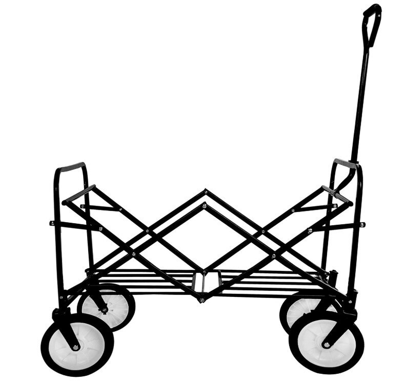 69*13.5*55cm Foldable Garden Trolley Cart Tool Handcart Transport Trolley 4 Wheel Pull Along Wheelbarrow Garden Tools HWC