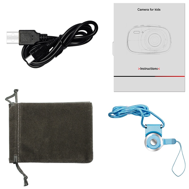 Kids Waterproof Digital Camera Video Mini Child Camcorder for Kids Support MP3/MP4 with 2.0 Inch HD IPS Screen Children's Camera