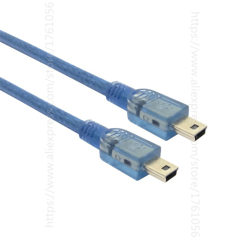 5Pin Mini USB Kabel Mini B Male naar Male M/M Extension Data Lijn Blauw