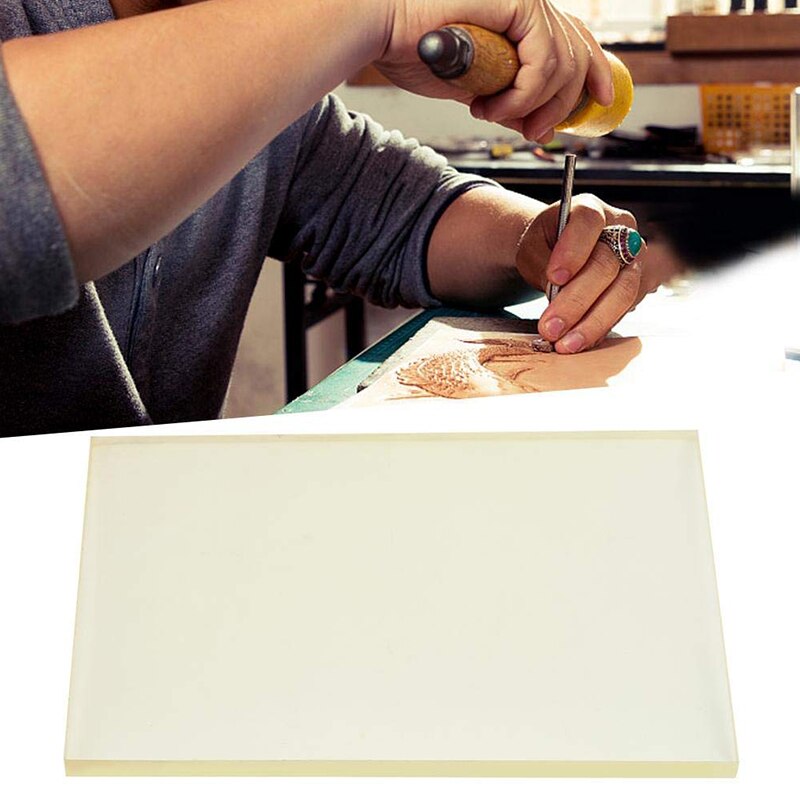 Lmdz fyrkantig nötplatta elastisk gummi plåt stansplatta elastisk gummi ark diy läder hantverktyg 20*15*0.8cm