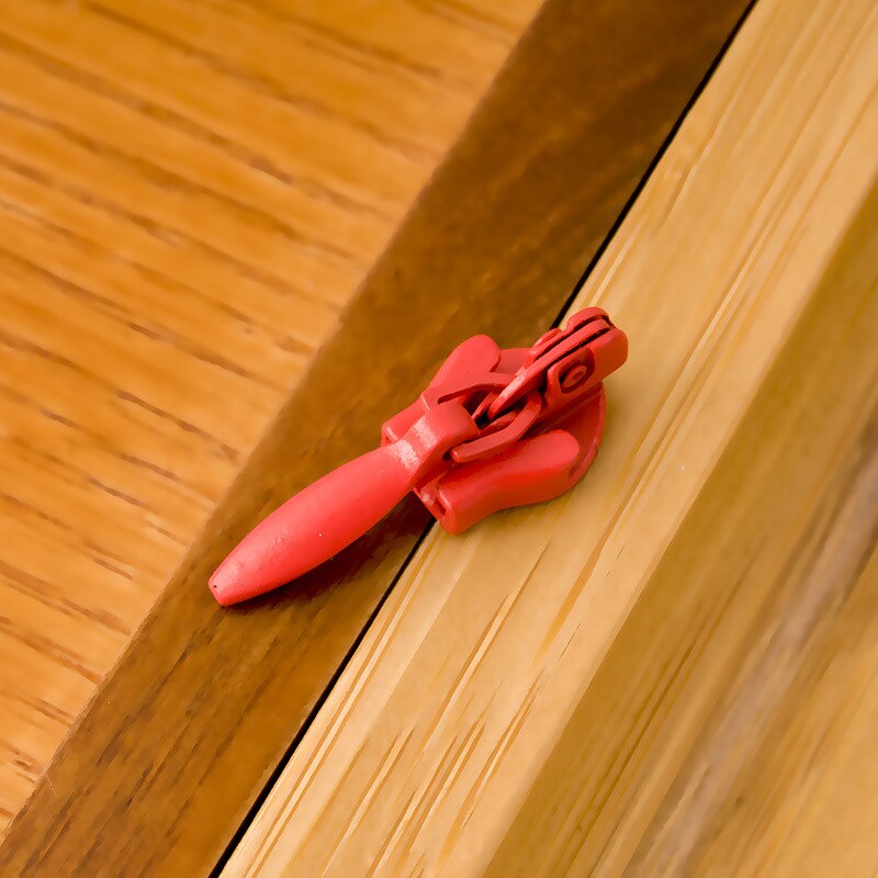 10 pcs Invisible zipper slider zipper slider back chain slider invisible slider small -shaped slider handle pull tab: Red