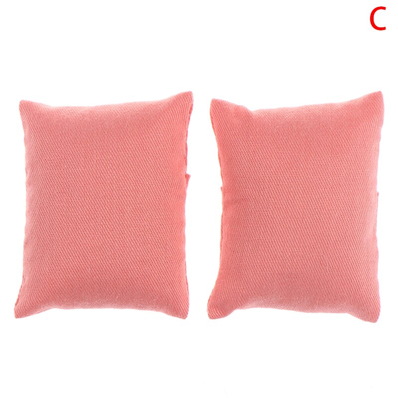 2PCS Cute Flower Pillow Cushions For Sofa Couch Bed For For Doll house 1/12 Dollhouse Miniature Furniture Toys: Green