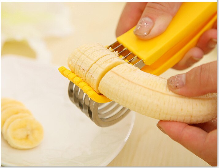 Rebanadora de Banana, rebanadora de Banana, herramienta de cocina creativa