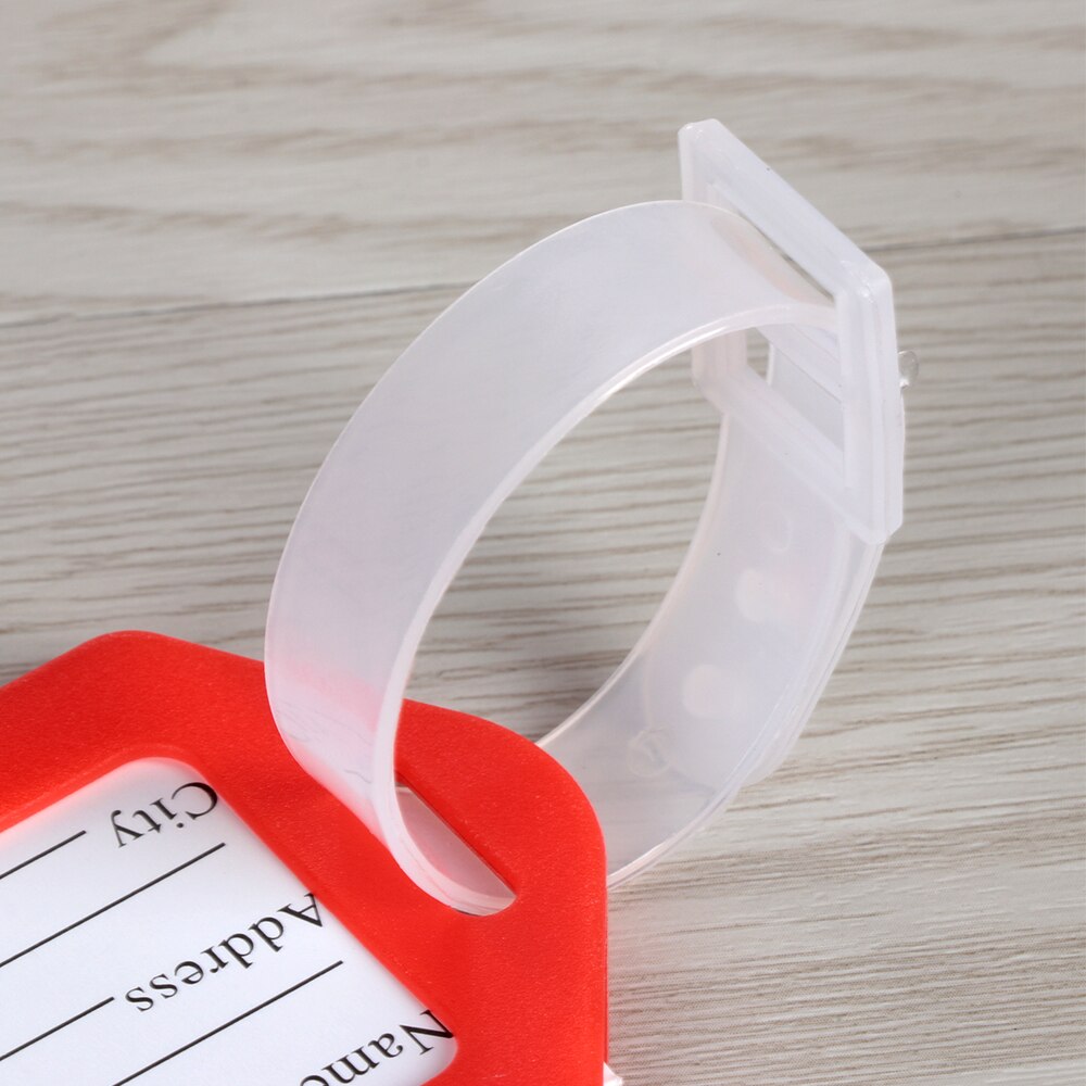 1 Uds. porta Dirección de identificación para maletas de viaje, etiqueta de equipaje de plástico, etiqueta de equipaje, etiqueta portátil, accesorios de viaje para hombres y mujeres