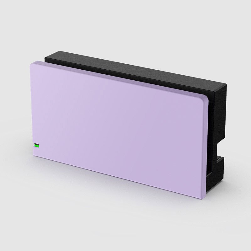 Dekorative Vorderen Platte Schutzhülle Für Nintendo Schalter TV Lade Dock Station Basis Süßigkeiten Farbe Ersatz Frontplatte Fall: Purple