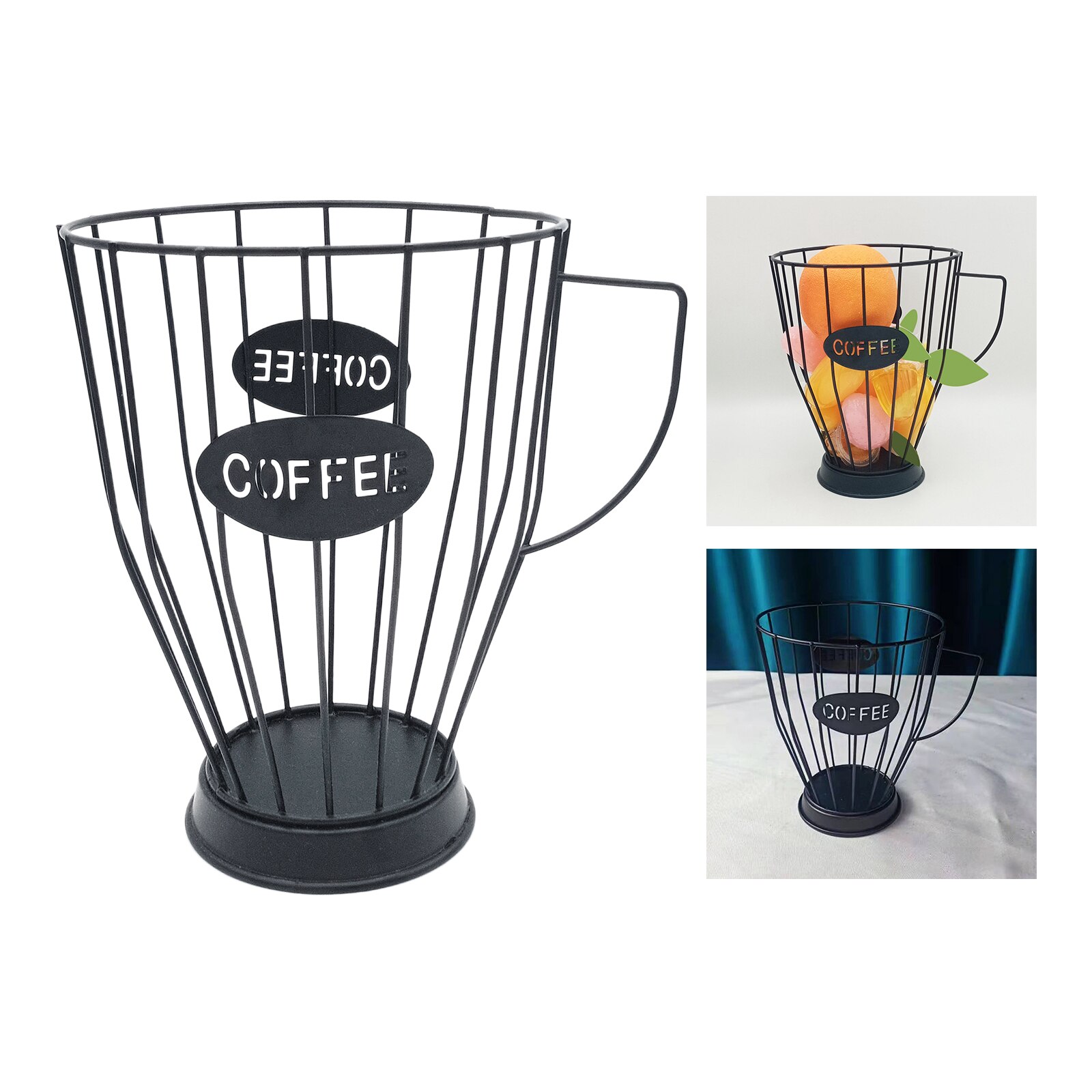 Universal Coffee Capsule Storage Basket Coffee Cup Basket Coffee Pod Organizer Holder Small/Large Black/Golden Optional