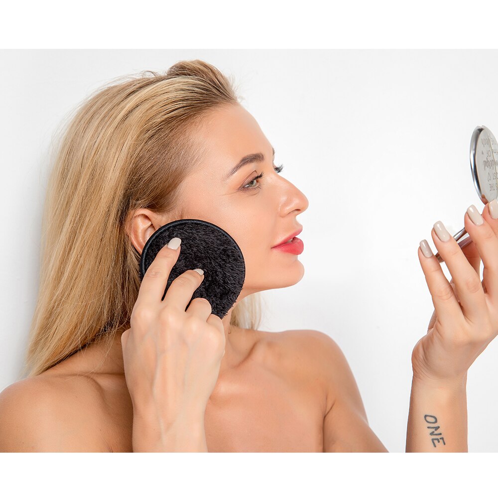 4Pcs Microfiber Cloth Pads Facial Makeup Remover Puff Face Cleansing Towel Reusable Cotton Double Layer Nail Art Cleaning Wipe