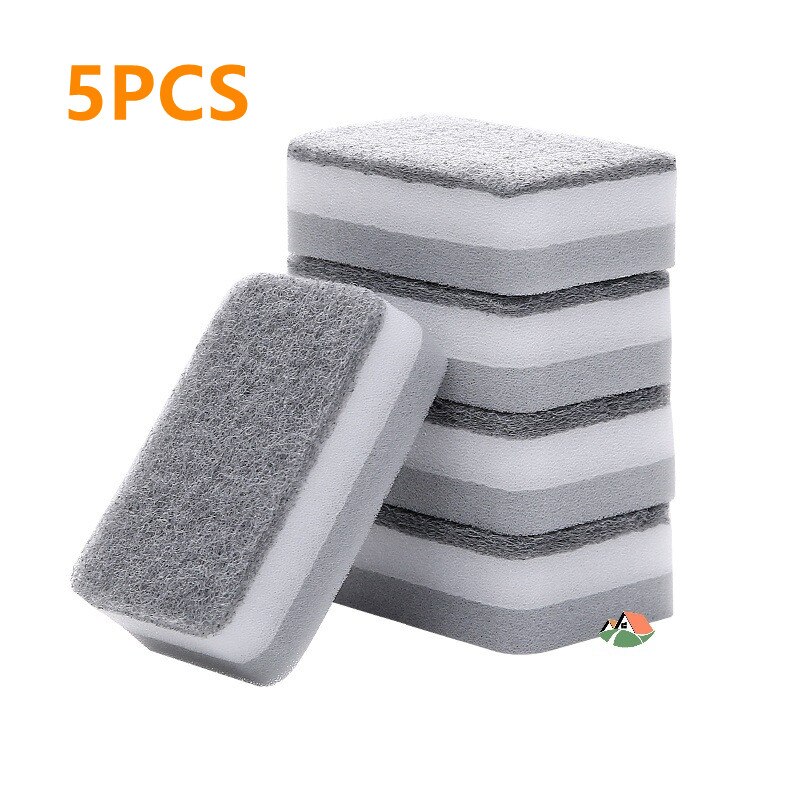 Esponjas de limpieza de melamina, borrador de esponja gris, multifuncional, respetuoso con el medio ambiente, accesorio de limpieza de muebles de baño y cocina, 5 uds.: Default Title