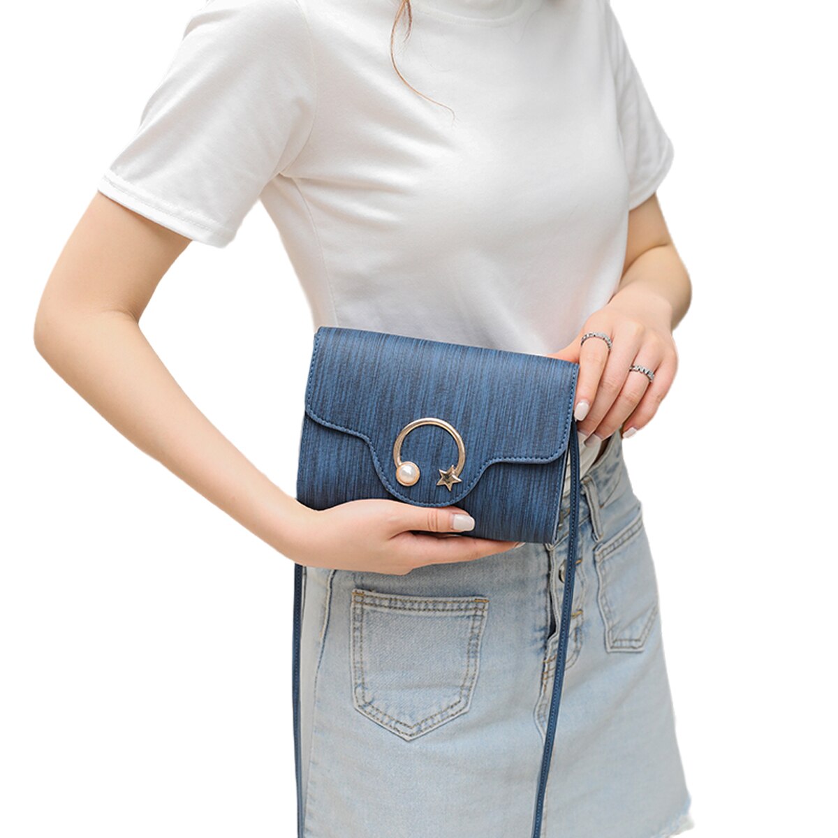 Dames effen kleine pu vierkante tas koreaanse crossbody tas sleutelhanger telefoonhouders vrouwelijke hasp portemonnees 5 kleuren