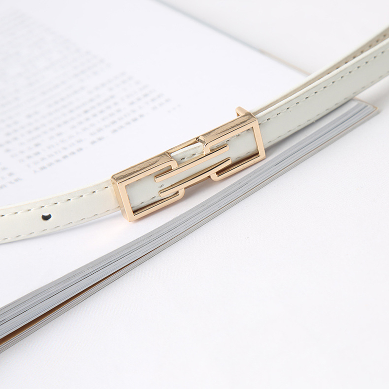 Mode lederen dunne riem dames broekjurk decoratie tailleband effen kleur magere taille riem dames verstelbare tailleband
