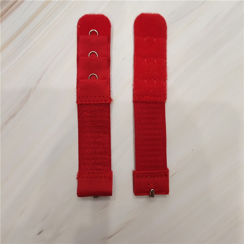 1PC/Lot 1 Rows 3 Hooks Bra Extender Nylon Clasp Extension Elastic On Strap Bra Extenders Adjustable Intimates Accessories: Red