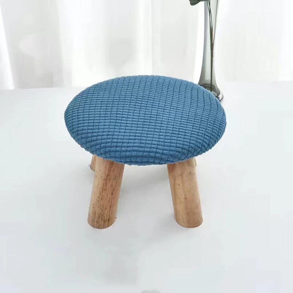 2Pcs Mushroom Small Stool Cover Simple Universal Round Seat Stool Cover Surface Protective Cover Cute Small Stool Cover: A02