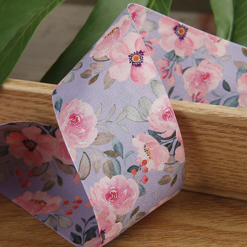 5 Yards 38MM Wave Edge Flowers Pink Ribbons Hair Bows DIY Crafts Handmade Accessories YM2023062703: Black Nickel