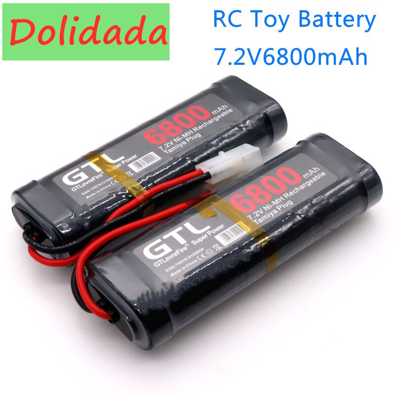 6800Mah 7.2V Nimh Rc Speelgoed Batterij Oplaadbare Flat Racing Auto Vervangende Batterij Voor Rc Vliegtuig Helicopter Boot