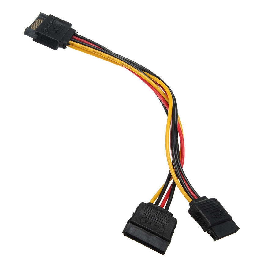 15Pin SATA Male To 2 15Pin Female Power Cable For HDD hard disk Drive HDD Splitter Connector 1 To 2 Extension Cable
