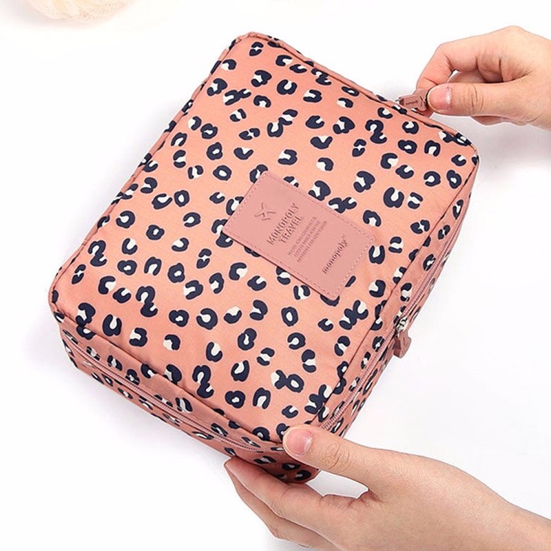 Bolsa Neceser de viaje para cosméticos, bolsos de maquillaje para mujeres, organizador de artículos de tocador, resistente al agua, almacenamiento femenino, estuches de maquillaje: M