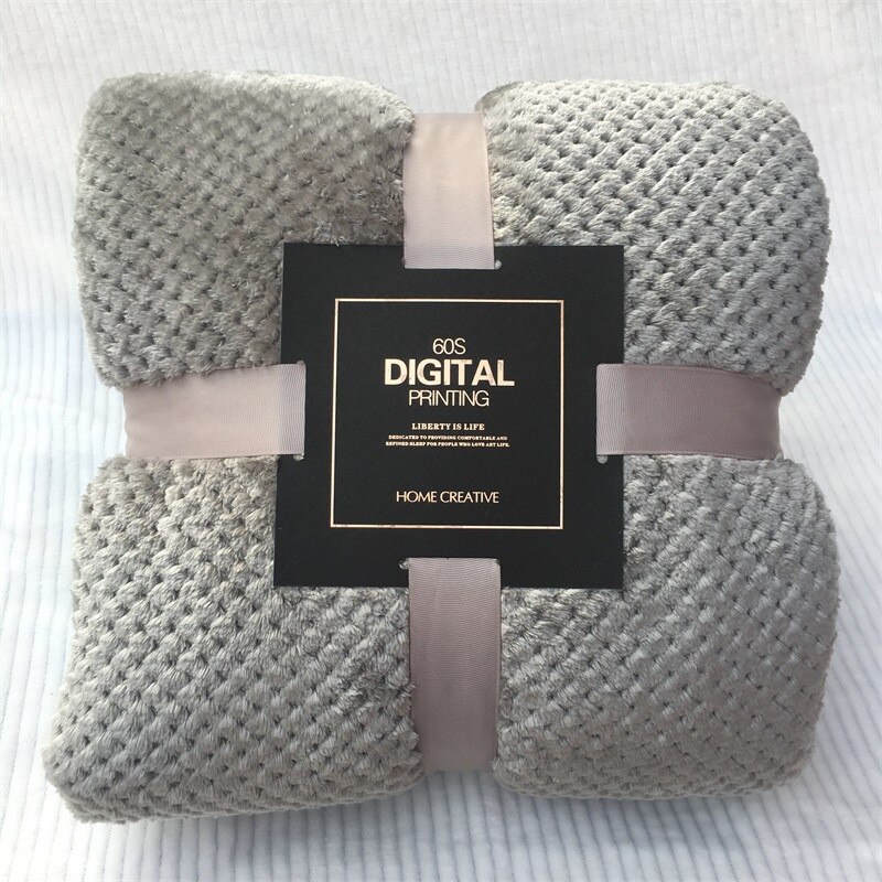 Home textile products Soft Warm Plaid Fleece Bed Blanket Large Mesh Flannel Blankets Thick Breathable для дома room decor