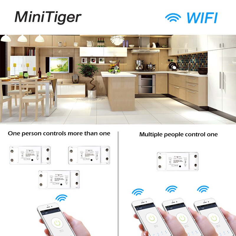 Smart Home Tuya WiFi Smart Light Switch Universal Breaker Timer Smart Life APP Wireless Remote Control with Alexa Google Home