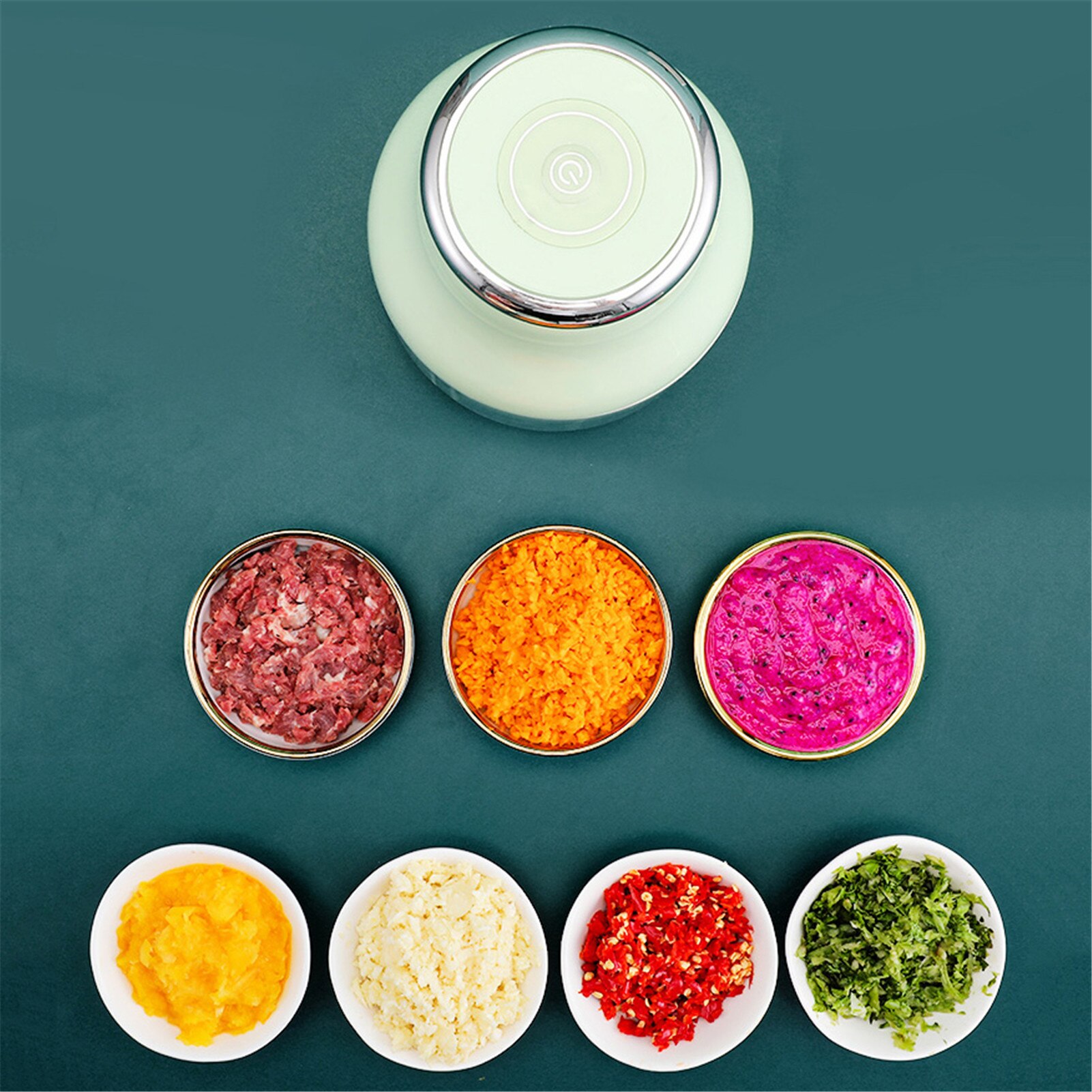 250ML Mini Electric Crusher Durable Stainless Steel Safe Chopper Masher Mini Food Processor Kitchen Tool