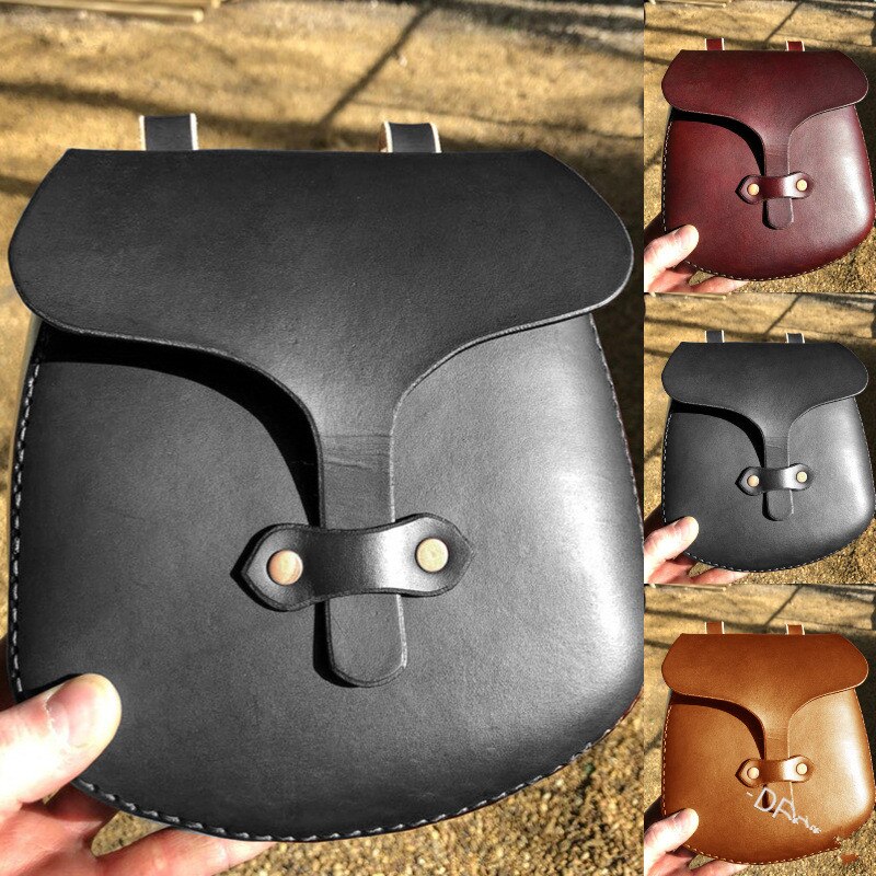 Bolso Medieval con cinturón vikingo para hombre y mujer, billetera de cuero, Steampunk, caballero, Pirata, accesorio de engranaje antiguo, Cosplay, adulto
