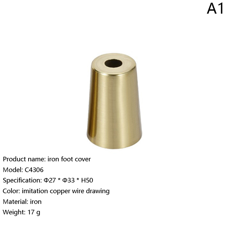 Möbel Eisen Fuß abdeckung Kupfers pitze gebürstet Durcheinander Tisch Stuhl Zylinder/konische Kappe Schutz unten Sicherheits matt Boden sicher Pad: Bronze-