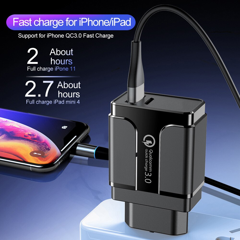 18W PD Quick Charge 3,0 USB Ladegerät EU/US/UK Stecker Handy Ladegerät Für iPhone 12 11 Pro X XR XS MAX blitz Schnelle Lade