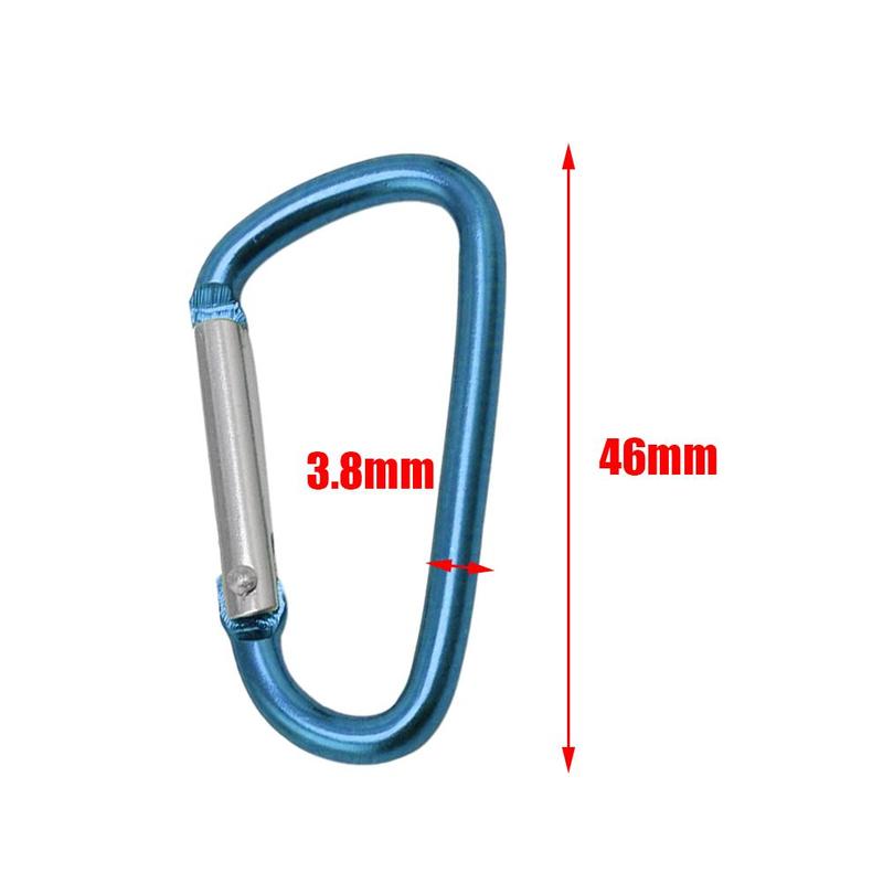D Clip Carabiner Snap Spring Clasp Hook Keyring Camping Small Keyring Snap Karabiner Carabiner Carabina Hook Locking Clip H5Y1