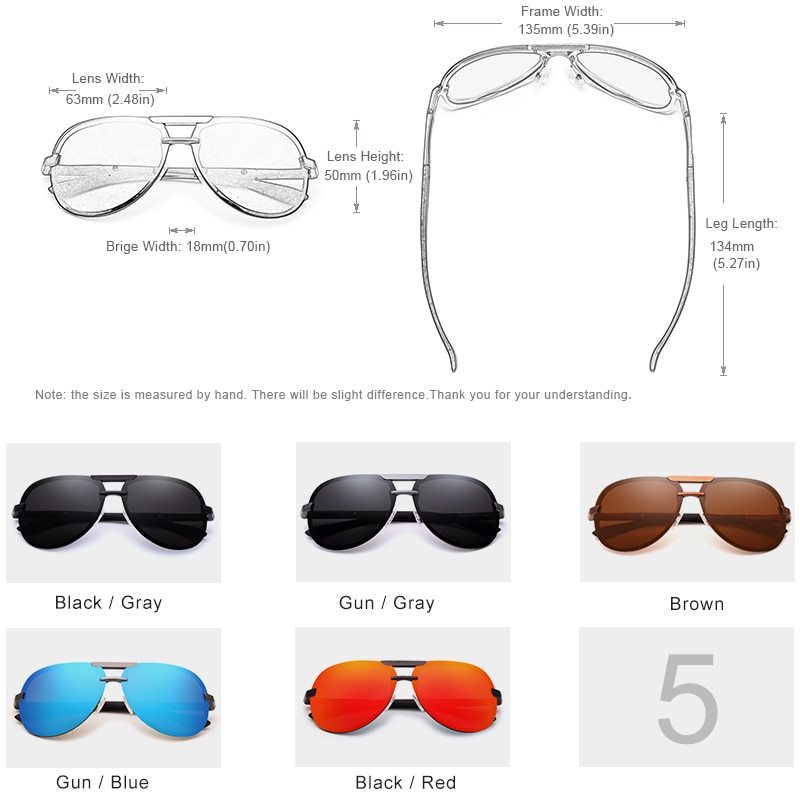 KINGSEVEN Original Polarized Sunglasses Men Women Pilot Driving Aluminum+TR90 Sun Glasses Goggle UV400