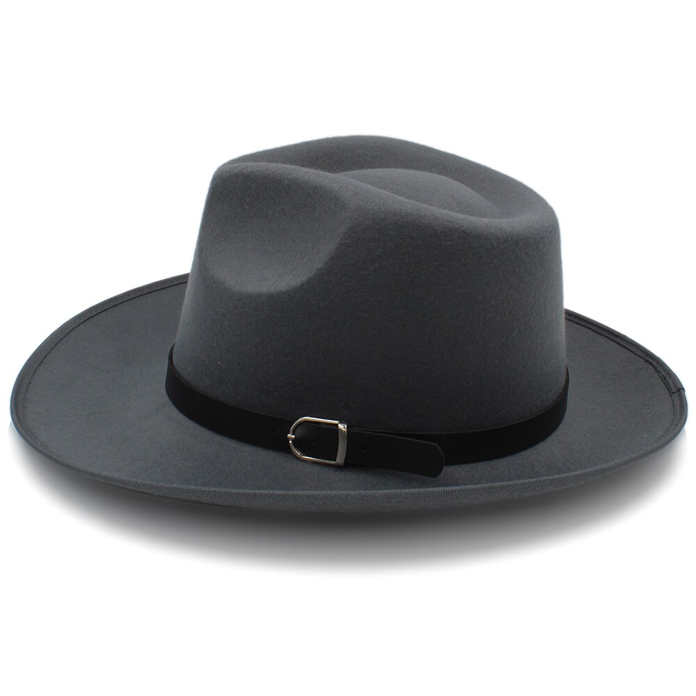 Mannen Vrouwen Wollen Panama Hoeden Brede Rand Fedora Caps Trilby Zonnehoed Klassieke Retro Party Street Style Travel Size Us 7 1/4 Uk L