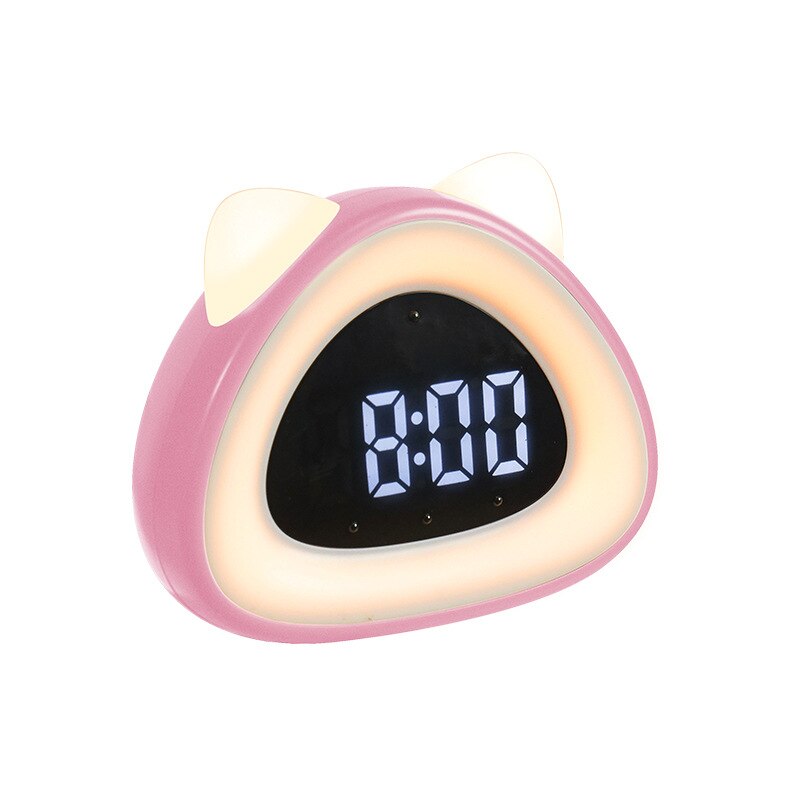 Digitale uhr nachttisch uhr aufwachen-hoch lampe katze-förmigen wecker schreibtisch Klang-gesteuert elektronische uhr mit Thermometer: verrotten