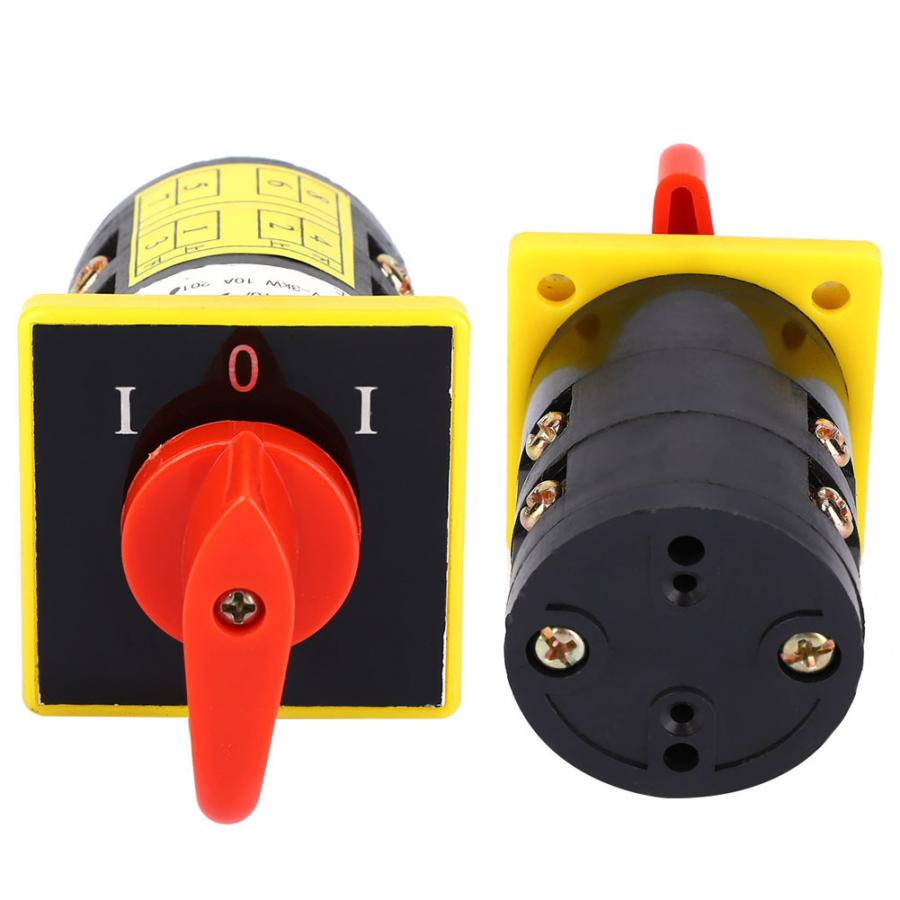 Electric 3-Position 8 Terminals Locking Type Changeover Selector Control Switch AC 380V 10A Rotary Cam Changeover Switch
