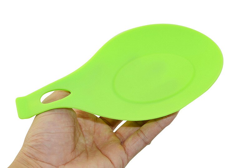 Heat Resistant Silicone Spoon Non-stick Scoop Rest Holder Insulation Mat Placemat Drink Glass Coaster Tray Kitchen Cooking Tools