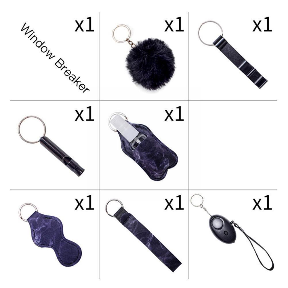 Women's Security Alarm Set 130db Alarm Volume Wolf Alarm To With The Pull Activate Hazard Guard Set Needle Flashlight L9A3