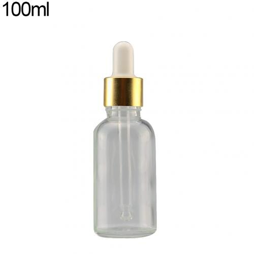 Mini 5ml-100ml Transparent Glass Reagent Liquid Empty Cosmetic Bottle Portable Refillable Bottle Makeup: 100ml