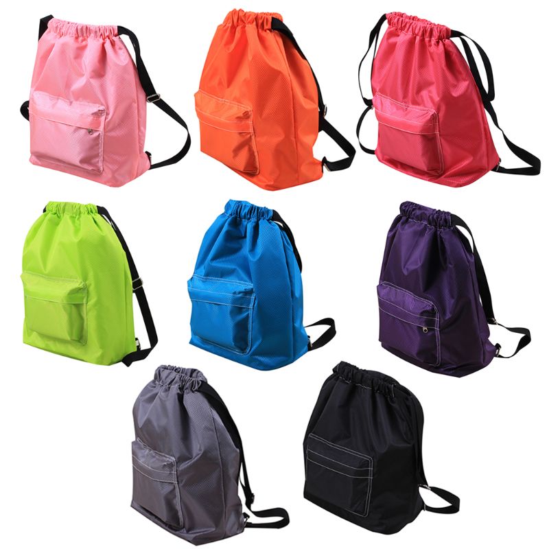 Swimming WaterProof Wet and Dry Separation Cord Backpack women's casual Drawstring Beach bag