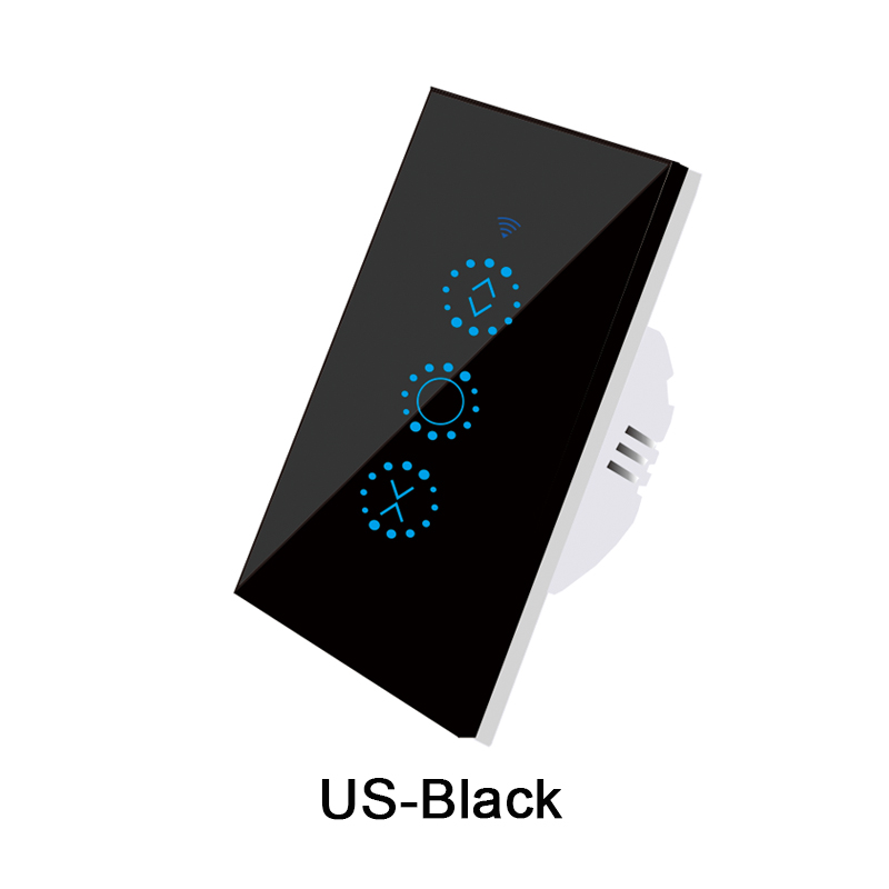 eWeLink WiFi Curtain Blind Switch for Roller Shutter Electric motor Google Assistant Alexa Voice Control DIY Smart Home EU/US: US-Black