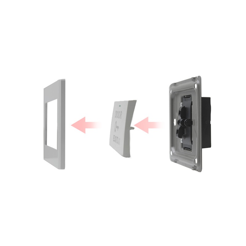 10 pz Interruttore Pulsante di Uscita Porta Realse per il controllo di Accesso serratura Elettrica 86*86