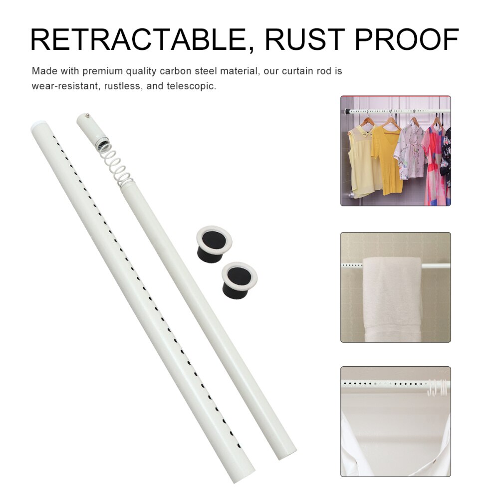 1Pc Thicken Gordijn Staaf Multipurpose Spanning Pole Punch Gratis Telescopische Stang