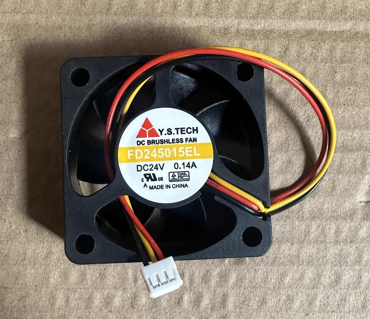 Original Cooler Fan for Y. S.TECH FD245015EL 5015 24V 0.14A Frequency Converter Cooling Fan 50*50*15MM 5CM