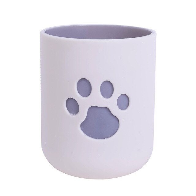 Tasse de lavage Portable, griffe de chat de dessin animé, rangement de brosse à dents, organisateur de salle de bain, tasse de brosse à dents: 1