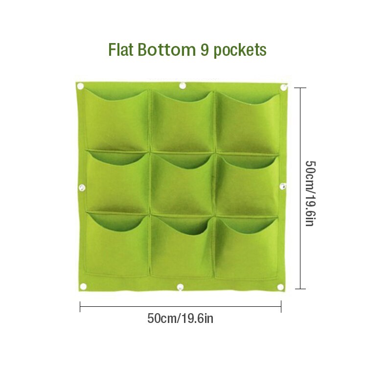 Wanddecoratie bonsai zakken met 81 zakken, groene kweekzakken, plantenbak, verticale tuin, vaas, muurplant, bloempot, winkellogo, decoratie: Een -9